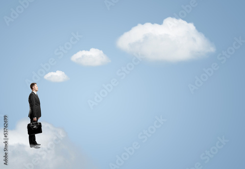 man on cloud