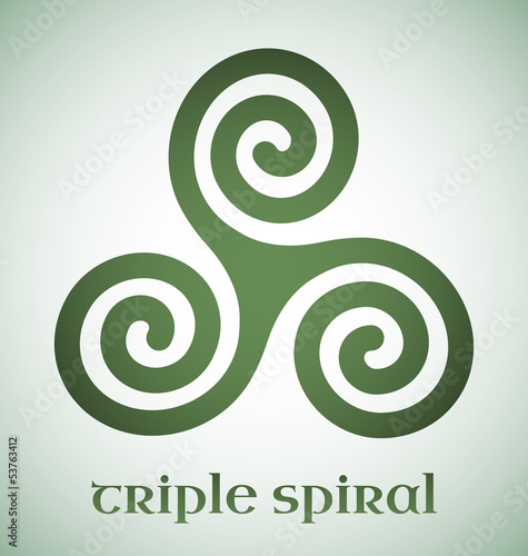 Celtic triple spiral