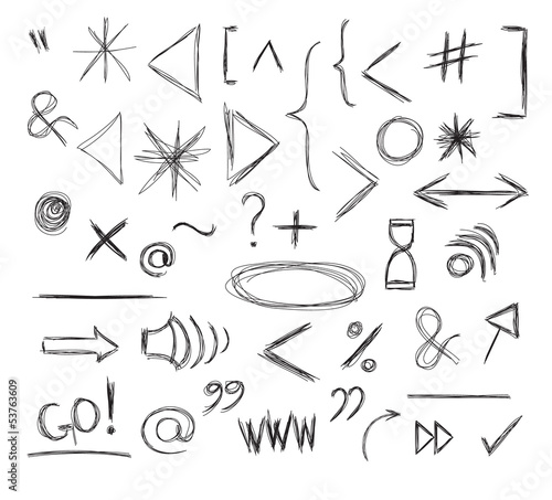 Miscellaneous Doodle Symbols, Signs, Icons and Keystrokes