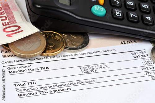Facture de gaz
