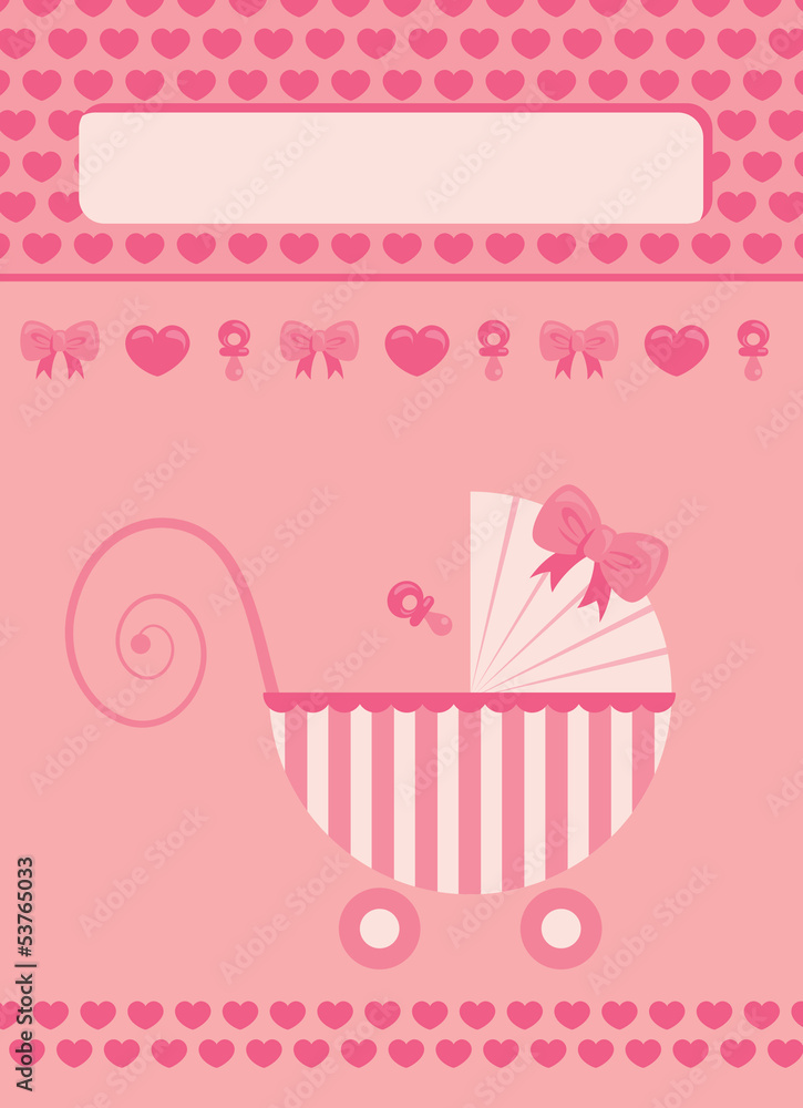 New born baby girl greeting card New born baby girl greeting card