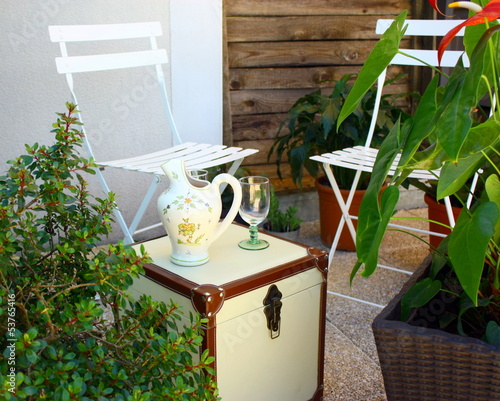 Tablou pe pânză coin détente sur la terrasse