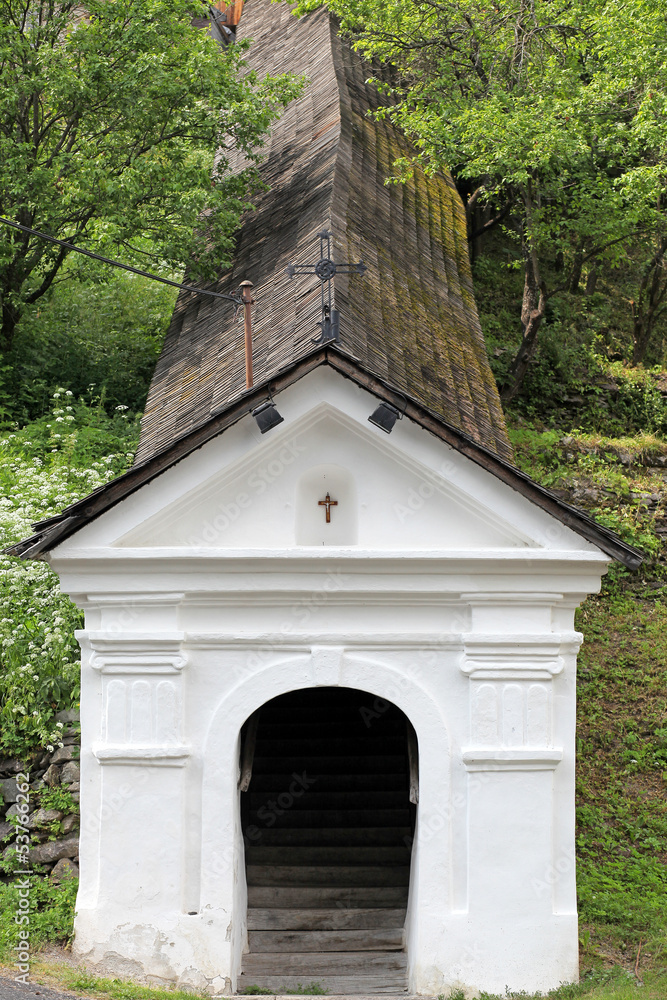 Obraz premium Historical church in Spania dolina, Slovakia