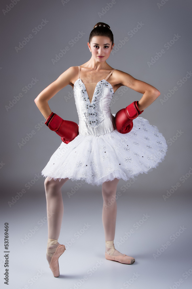 Naklejka premium Female ballet dancer