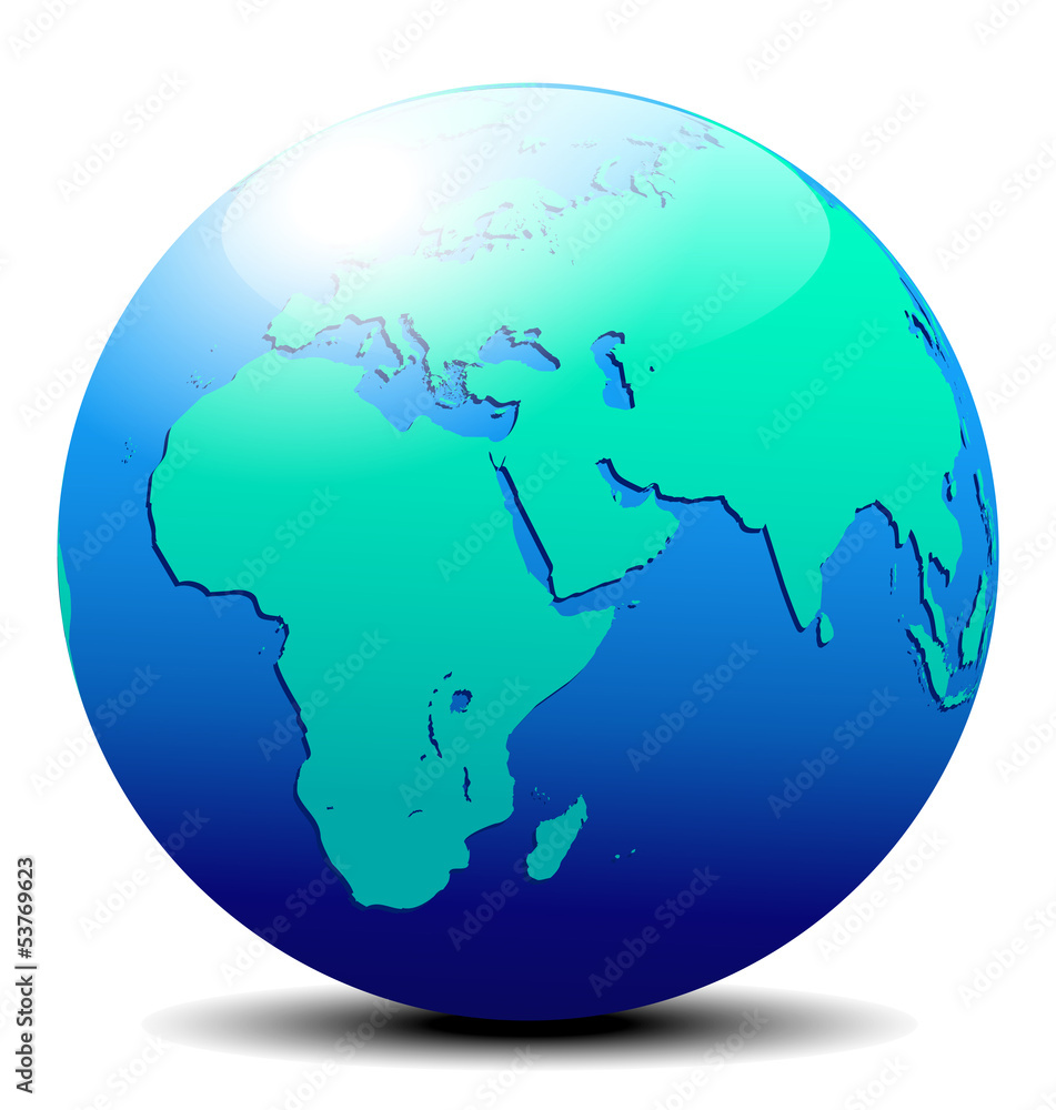 Africa, Arabia and India Global World