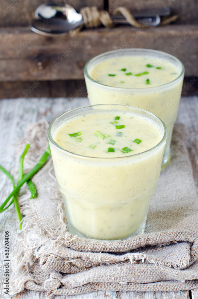 .Summer cold soup .Summer cold soup