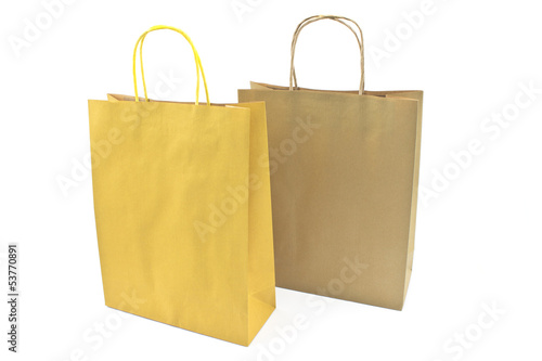 Colourful paper shopping bags