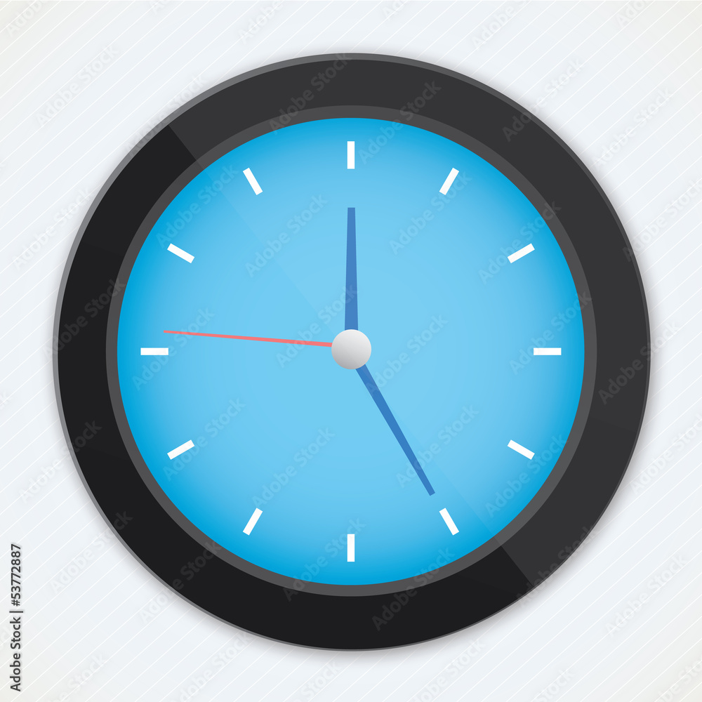 realistic vector black blue clock realistic vector black blue clock