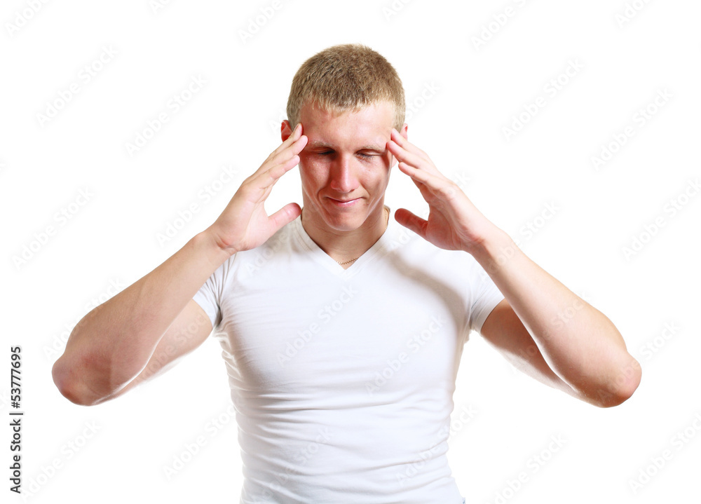 Fototapeta premium man head massage