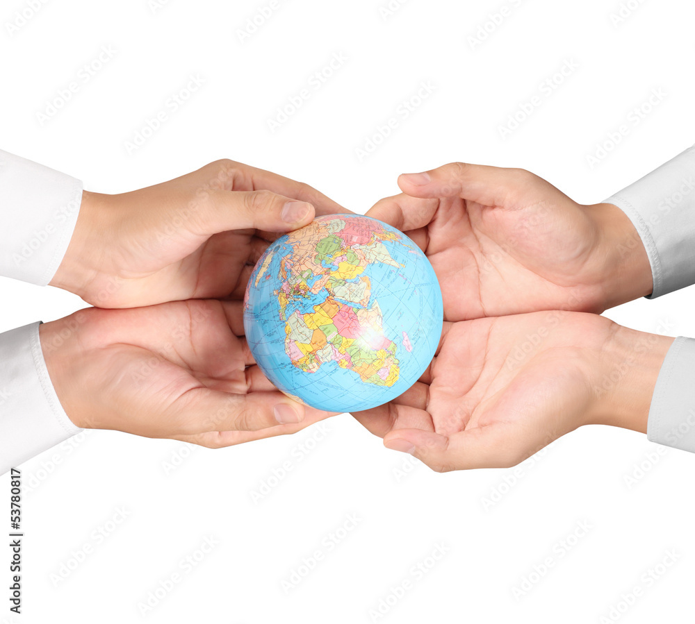 Globe ,earth in hand Globe ,earth in hand