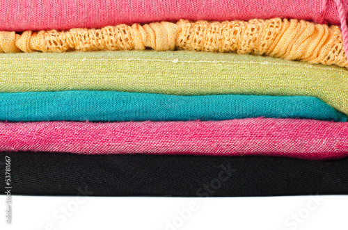 Pile of colorful scarves