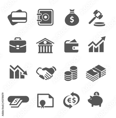 Financial icons set.