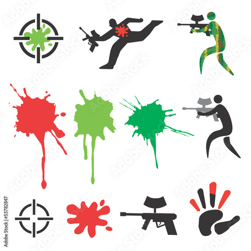 Foto Paintball_icons_design_elements