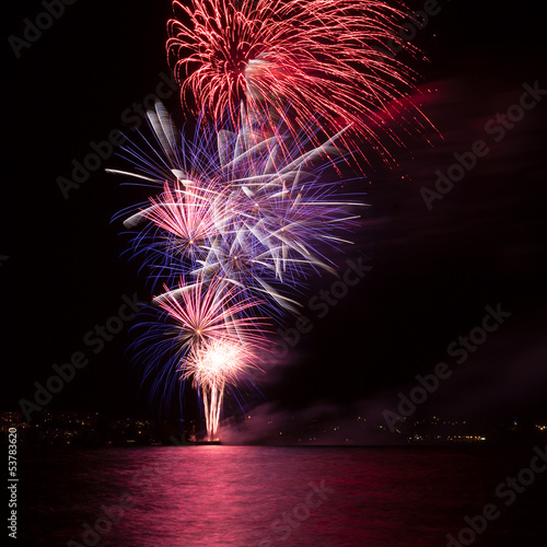 Firework over the water
