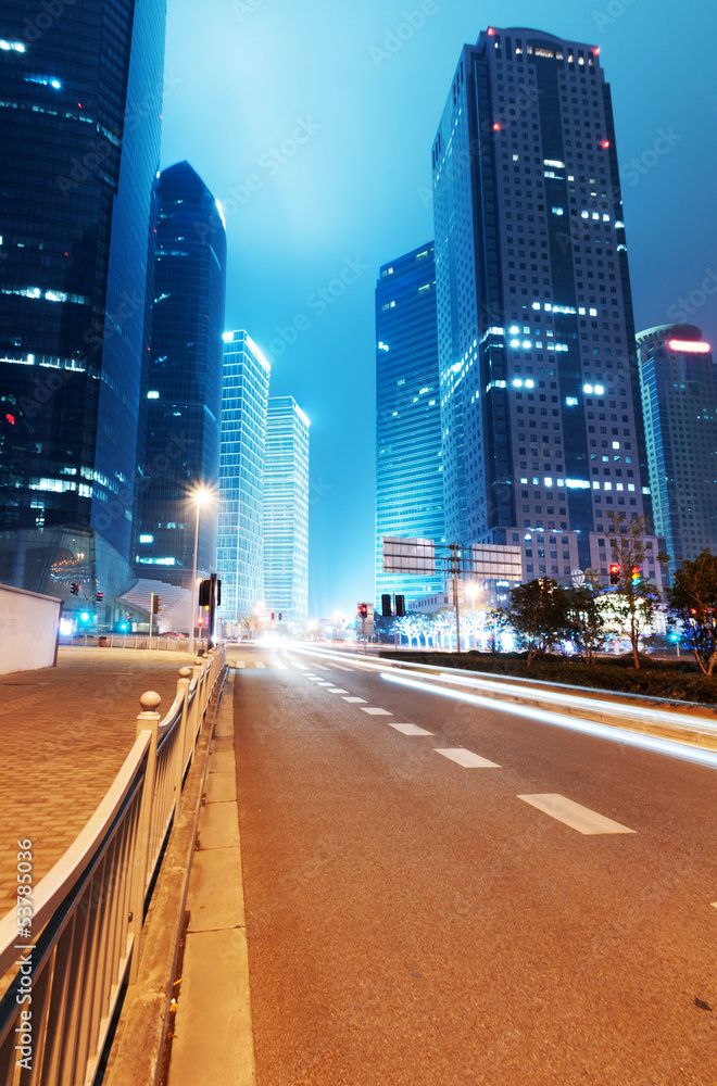 Obraz premium the night view of the lujiazui financial centre