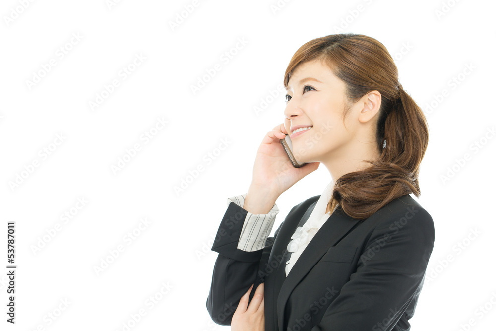 Beautiful asian businesswoman isolated on white background Beautiful asian businesswoman isolated on white background