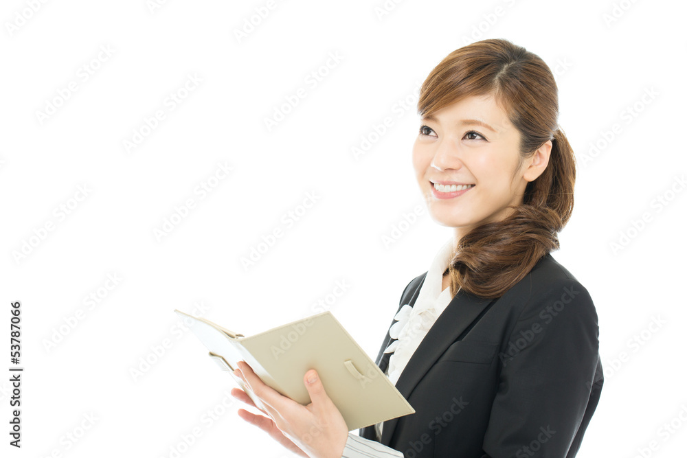 Beautiful asian businesswoman isolated on white background Beautiful asian businesswoman isolated on white background