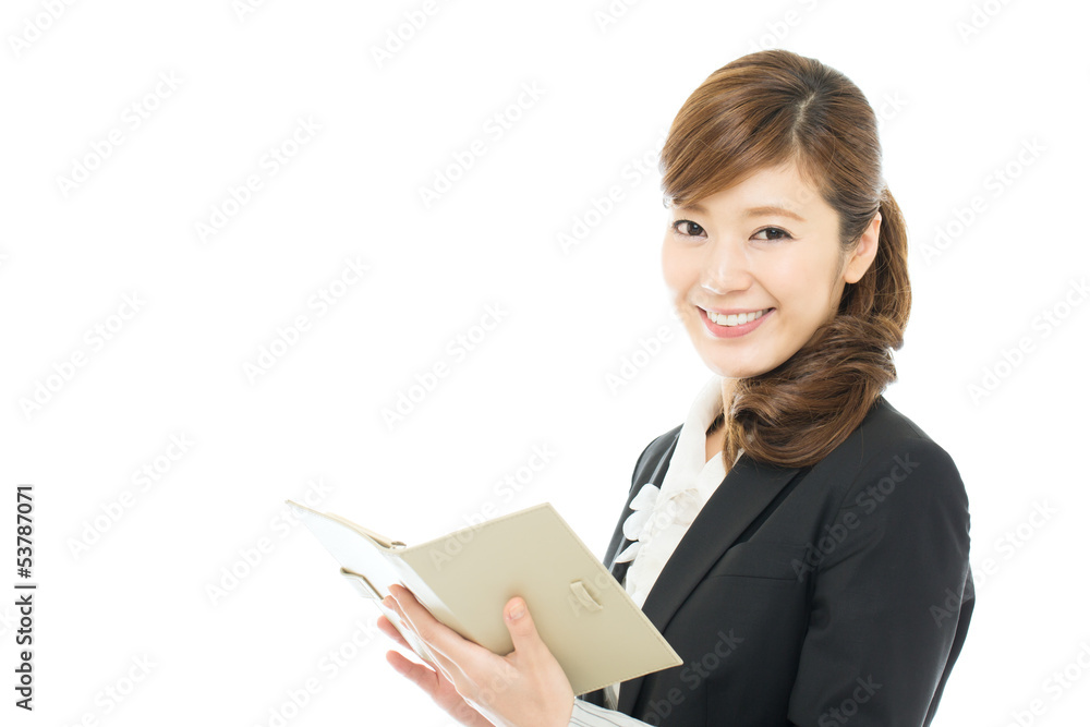 Beautiful asian businesswoman isolated on white background Beautiful asian businesswoman isolated on white background