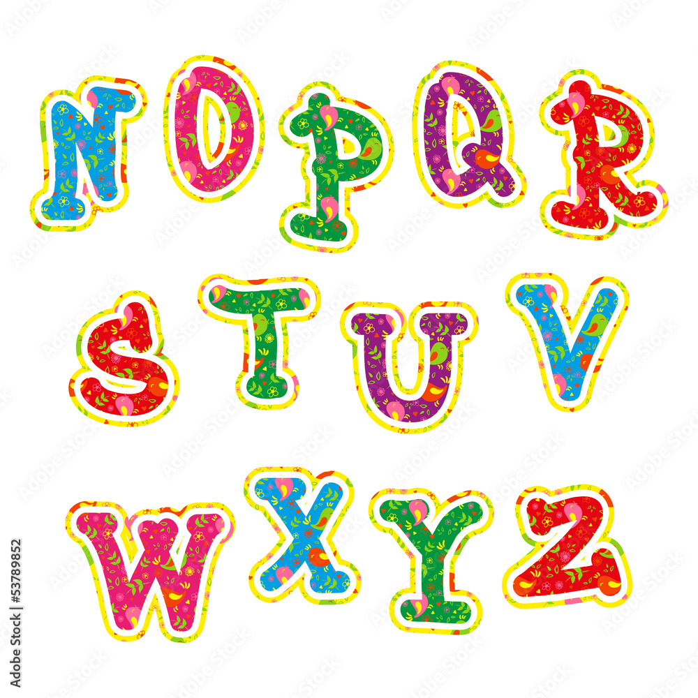 Children's bright colorful alphabet Children's bright colorful alphabet