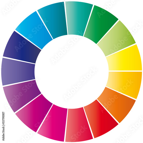 Farbkreis - Logo, Farbschema, Schema und Segmente, Mischung, Inklusion, Integration, Gemeinschaft, Solidarität, Gemeinwohl, zusammenhalten und gemeinsam Ziele verwirklichen photo