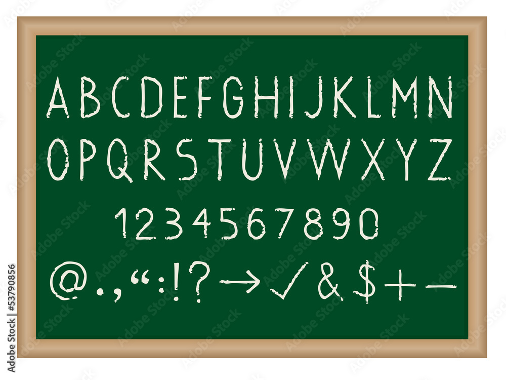 Chalk alphabet
