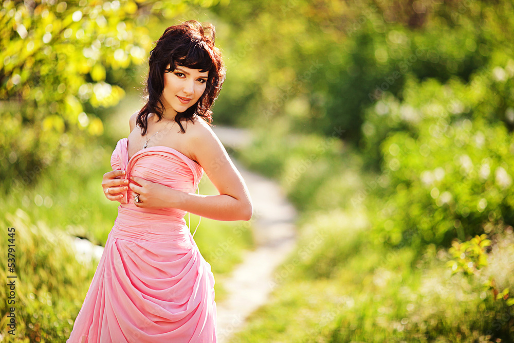 Woman in a amazing secret garden Woman in a amazing secret garden