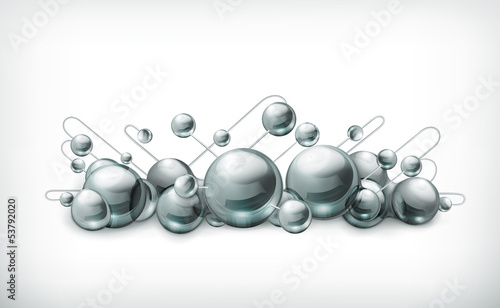 Molecules and atoms illustration