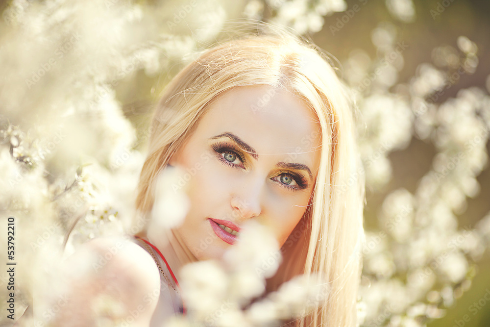 Sensual portrait of a spring woman Sensual portrait of a spring woman