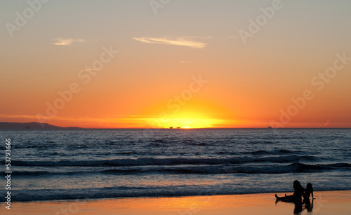 golden beach sunset