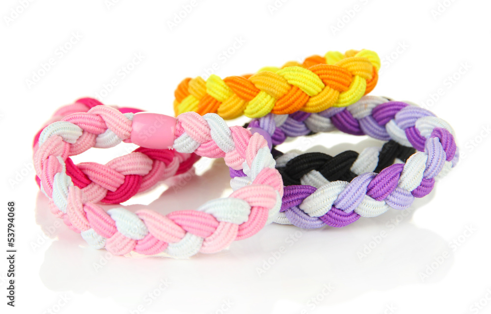 Scrunchies isolated on a white background