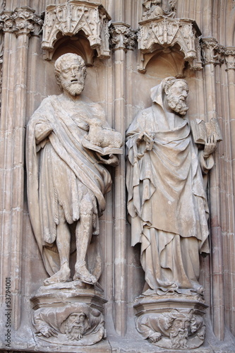 Basreliefs in Palma de Mallorca cathedral, Spain