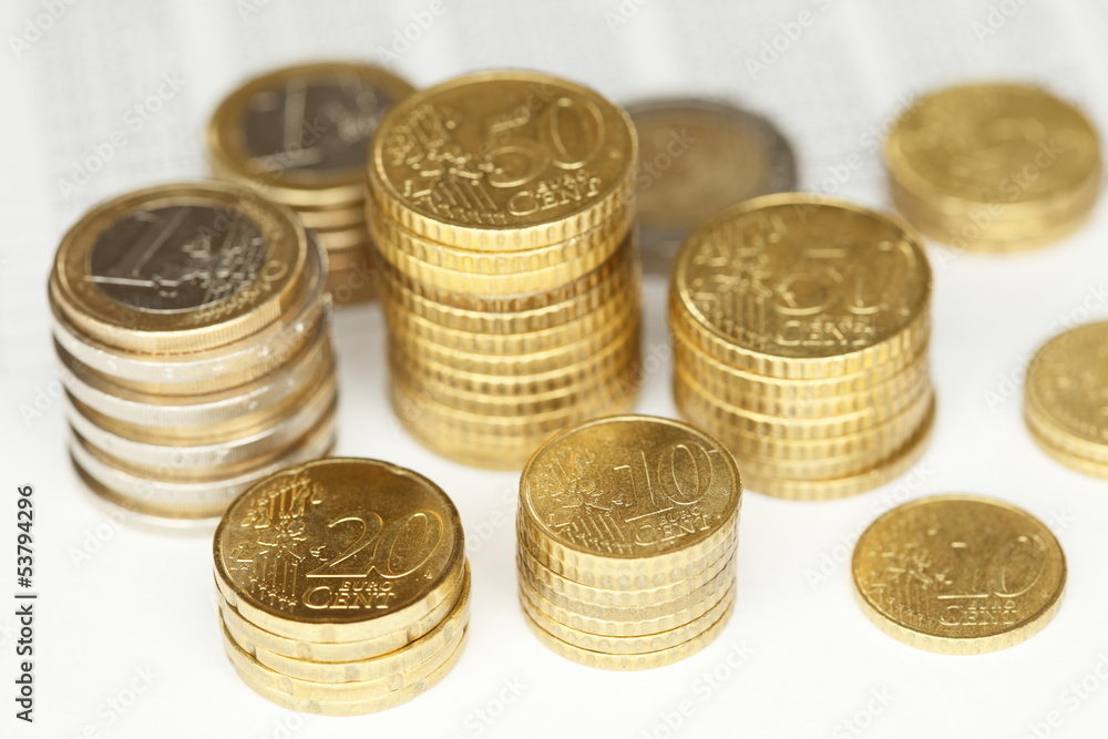Euromünzstapel