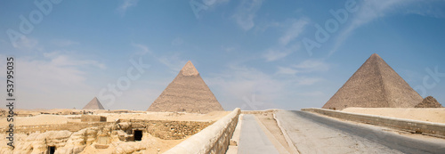 Great pyramids in Giza valley, Cairo, Egypt