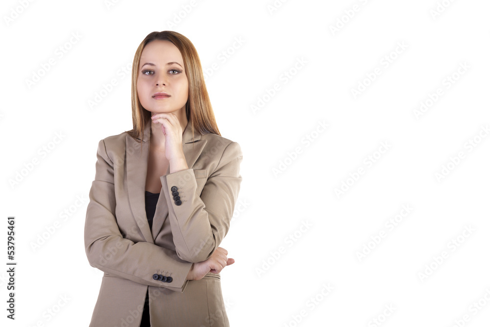 Businesswoman isolated on white background Businesswoman isolated on white background