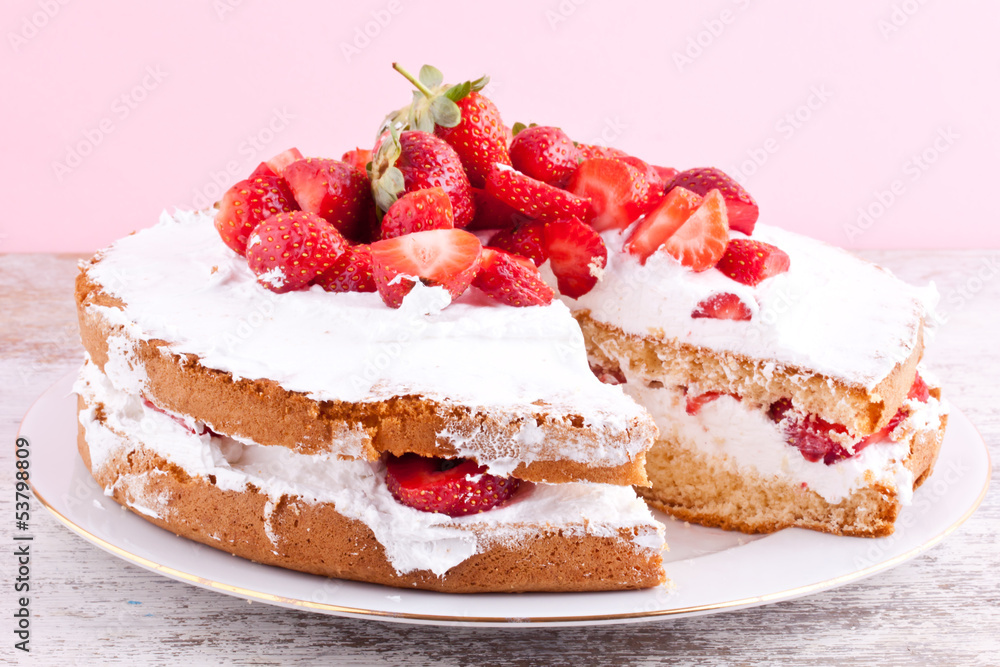 strawberry cream cake strawberry cream cake