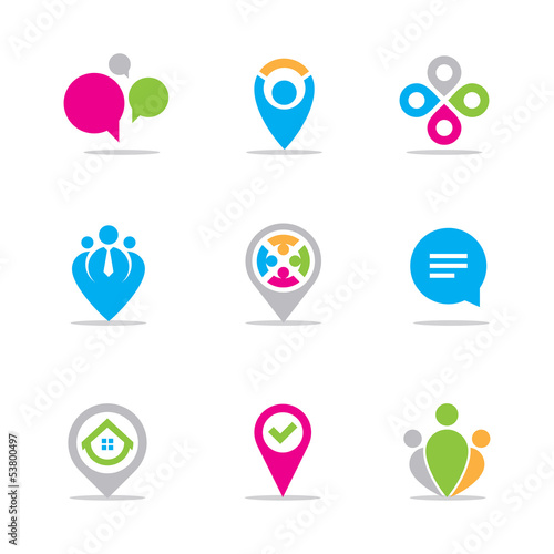 Locating Vector set for businessman and entrepreneurs