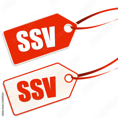 Anhänger mit Aufschrift "SSV"