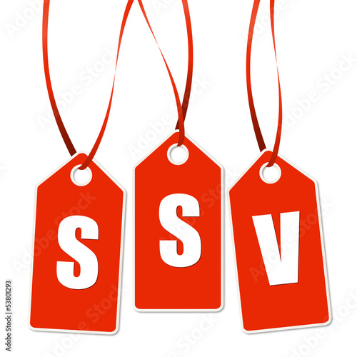 3 rote Anhänger mit SSV