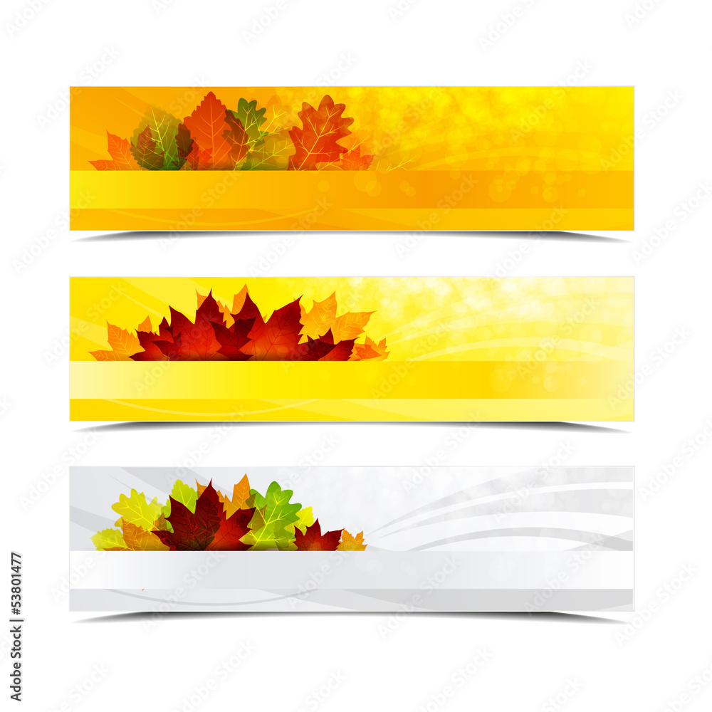 Naklejka premium autumn banners