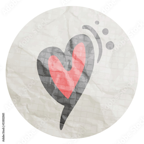 Heart paper art