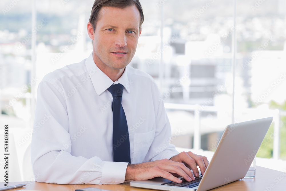 Businessman working with his laptop Businessman working with his laptop