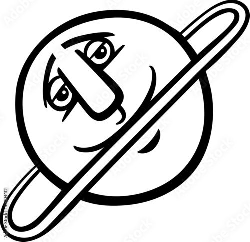 uranus planet cartoon coloring page
