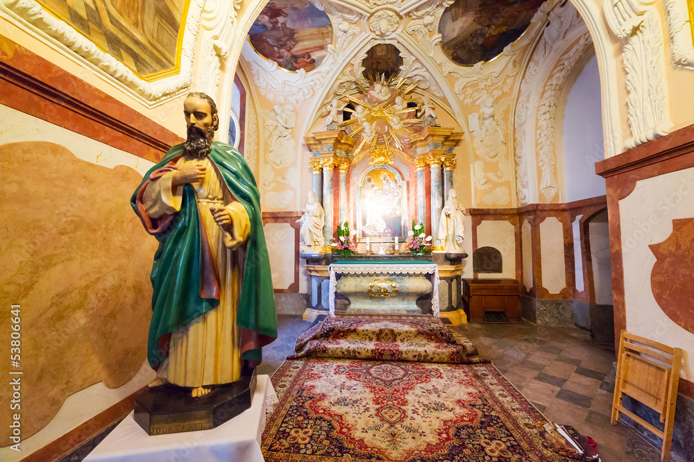 Interiors of Jasna Gora monastery in Czestochowa city, Poland - obrazy, fototapety, plakaty 