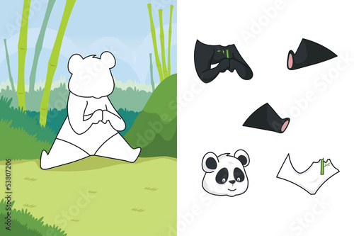 Fototapeta Naklejka Na Ścianę i Meble -  Animal puzzle