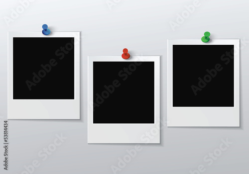 three blank photo