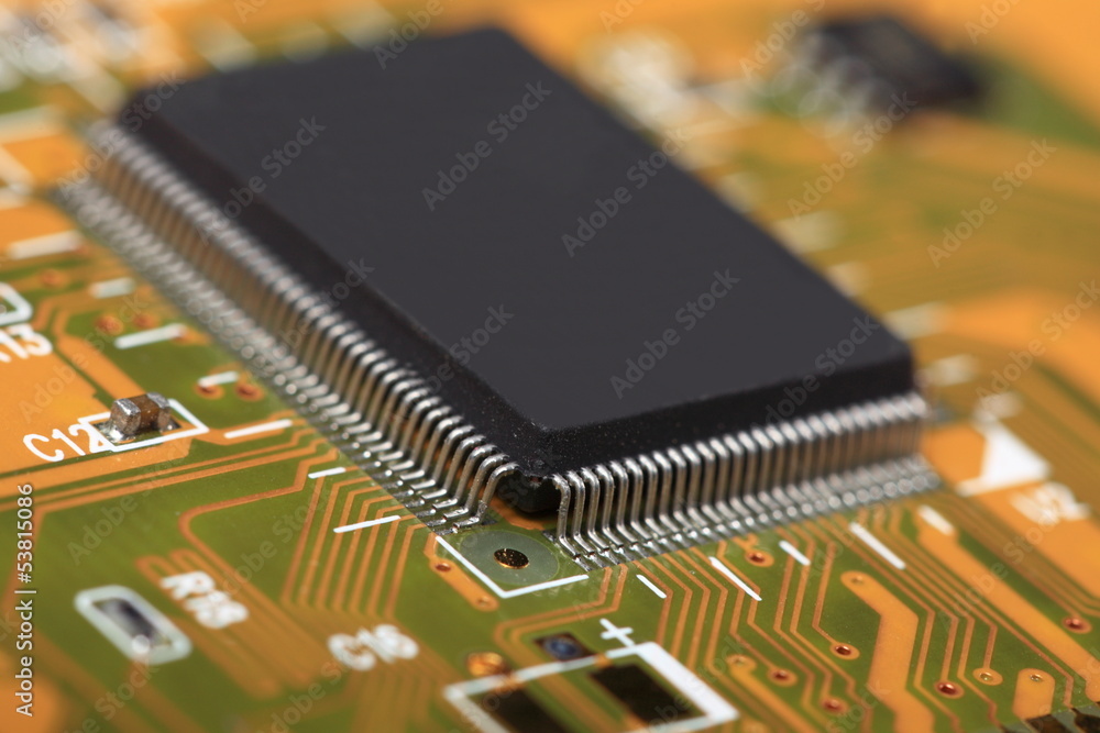Printed Circuit Board with electrical components Printed Circuit Board with electrical components