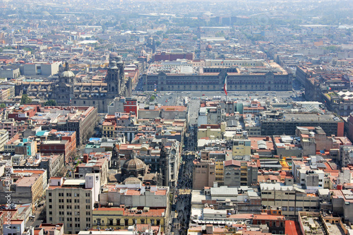 Aerial view of Zocalo, Mexico City © Morenovel