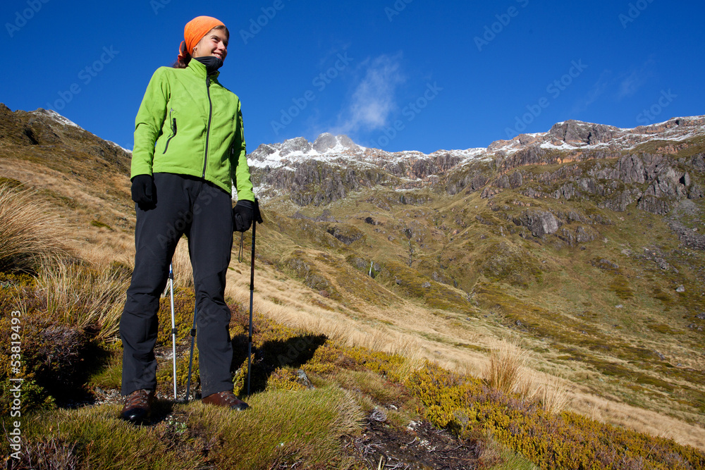 Mountain trekking Stock Photo | Adobe Stock