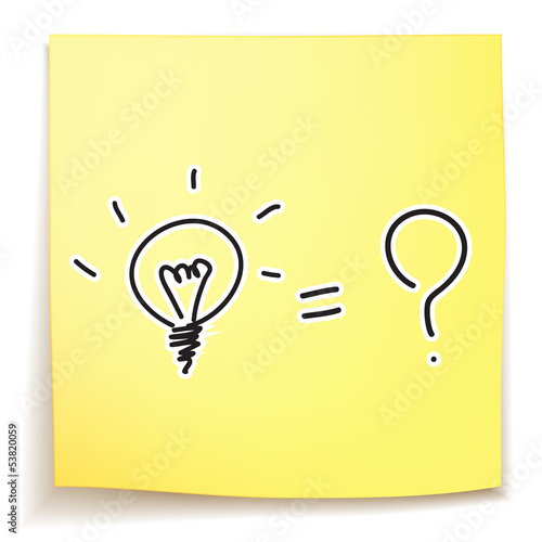 light bulb and question mark idea