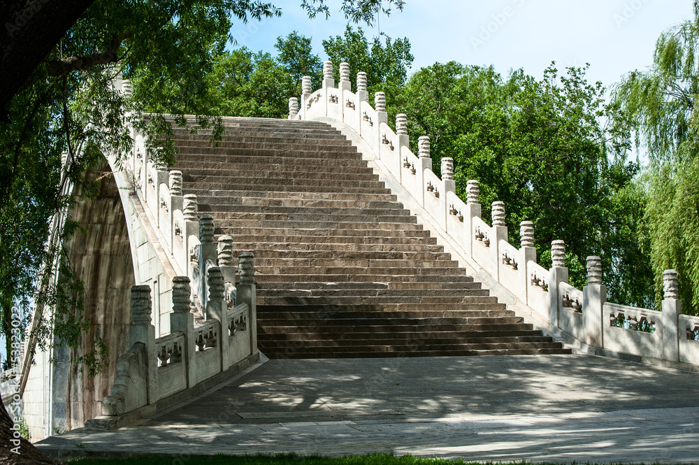 Traditional Chinese arch bridge in Summer Palace Traditional Chinese arch bridge in Summer Palace